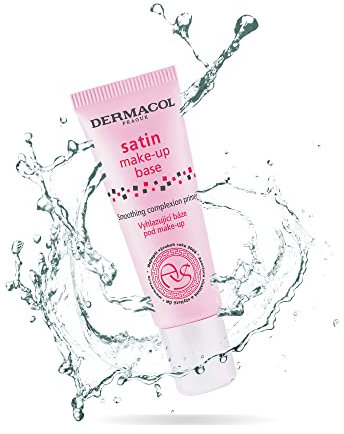 Dermacol - Base trucco satinata, primer viso opaco per rughe e pori, primer trucco trasparente per pelli grasse, secche e miste, primer riempitivo dei pori facile da sfumare, senza conservanti, 10 ml