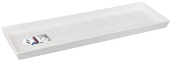 elho Loft Urban Trough Saucer 50 - Saucer for Outdoor & Accessories - Ø 47.3 x H 2.6 cm - White/White