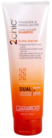 Giovanni Cosmetics 2chic Ultra-Volume Shampoo, Tangerine/Papaya Butter, 8.5 Ounce by Giovanni Cosmetics