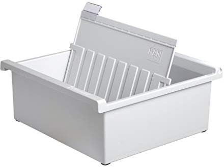 HAN 1x kortfack ljusgrå DIN A5 800 kort gummifötter 228x235x96 mm