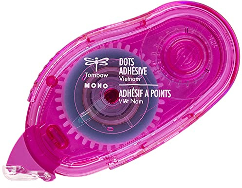 Tombow 62147 MONO Adhesive Dots Applicator. Easy to Use Tape Runner for a Variety of Uses,Multicolor