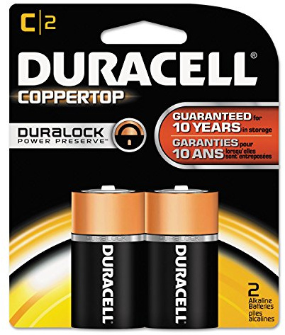Duracell Copper Top C Duracell Coppertop C Alkaline Batteries 1.5 Volt 2 Each