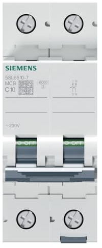 5SL65107 Interruptor automático magnetotérmico 1P+N 10A Curva C 6kA 230V