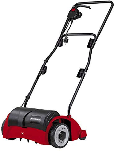 Einhell Scarificateur électrique GC-ES 1231 (1200 W, Largeur de travail:31 cm, 8 lames, Roues larges pour la protection de la pelouse, Surface conseillée 300 m2)