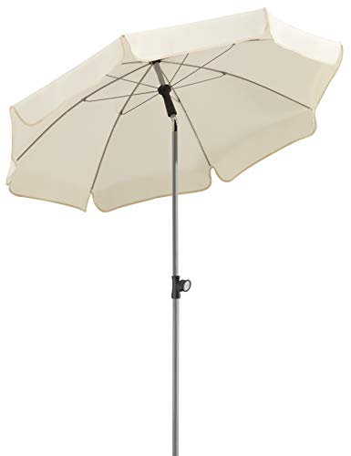 Schneider Sonnenschirm Locarno, natur, 150 cm rund, 715-02, Gestell Stahl, Bespannung Polyester, 2 kg