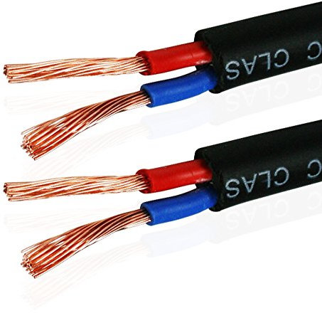 Van Damme Black Series Tour Grade 2 x 1.50mm Twin-Axial Speaker Cable, Black 268-515-000 1 Metre / 1M