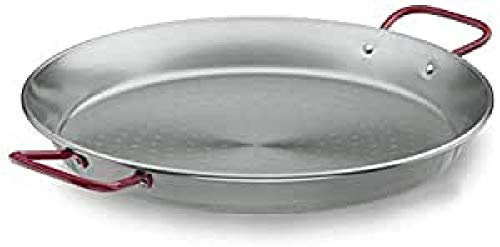 Lacor 63627 Piatto Rotondo in Acciaio, Inossidabile, Nero, 26 cm