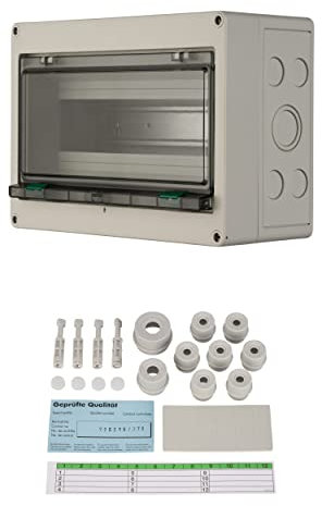 REV 0515521555 Sicherungskasten, Verteilerkasten 1-reihig 12TE, 400V, 110x254x180mm, grau