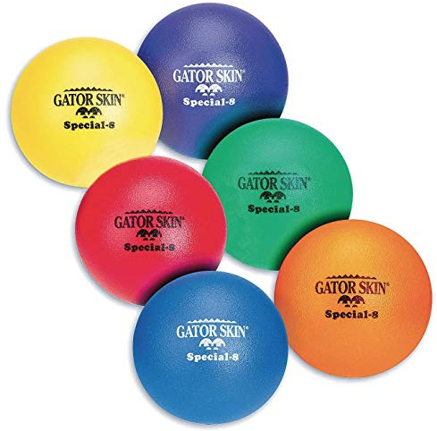 Gator Skin Special-8 Foam Balls. 8 PU Coated with Medium Density Foam Core. No-Sting Balls are Great for GaGa Pits, Dodgeball, PE Games and More. Set of 6.