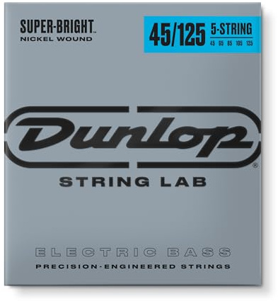 Jim Dunlop DBSBN45125 Md-5/St Bass Super Bright Nickel Bass String