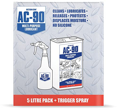 Action Can | Multi Purpose Lubricant AC-90 Multi-Purpose 5ltr Pack & Trigger Spray Bottle, 5 Litre
