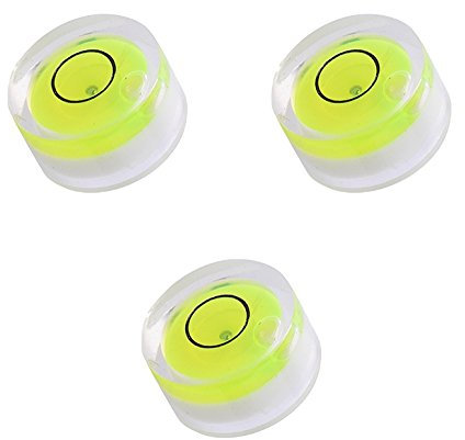 Taskar Mini-Wasserwaage, Libelle, rund, 3er-Pack, 12 mm Durchmesser