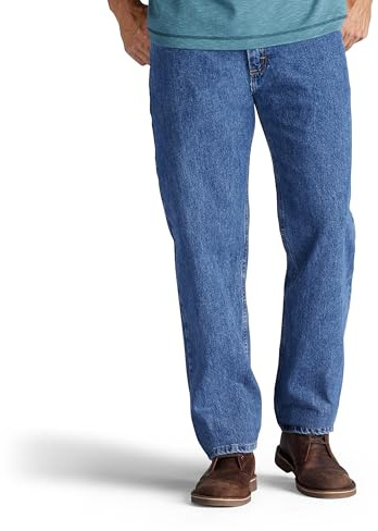 Lee Uniforms Raka jeans för män, Medium sten, 38W x 30L