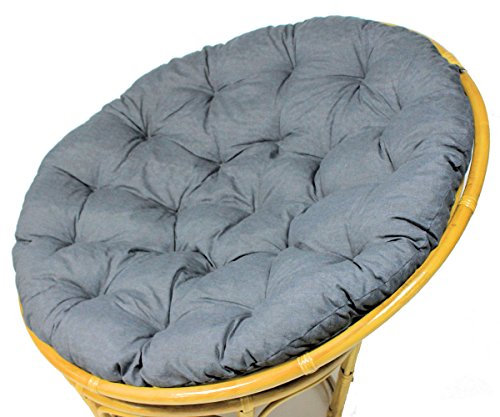 Rattani - Polster für Papasansessel, Auflage, Ersatzpolster Papasan D 120 cm, Stoff Loneta anthrazit, Made in EU !