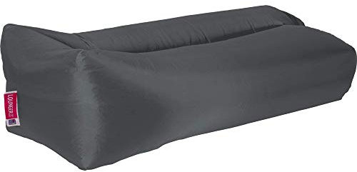 Happy People Lounger to go® Luftmatratze ohne aufpumpen inkl. Tragetasche, grau, 180x75x60cm
