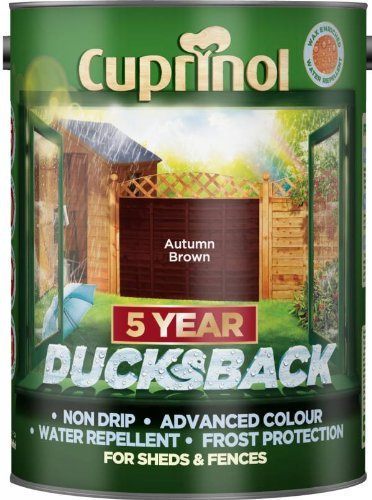 Cuprinol 5 Litre, 5 Year Ducksback Colours Autumn Brown