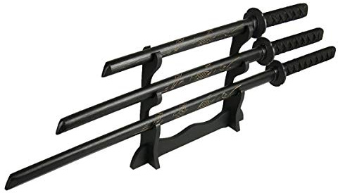 Bokken 3er Set Katana Wakizashi Tanto aus Holz inklusive Schwertständer