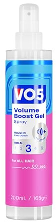 VO5 Volume Boost Gel Spray, Hair Styling Product for Fuller Looking Hair, Helps Prevent Frizz, 200ml