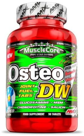 Amix - Suplemento Vitamínico - Osteo Dennis Wolf en 90 tabletas - Contribuye en el Alivio de Dolores Articulares - Mejora la Recuperación de las Articulaciones y Estimula la Producción de Colágeno