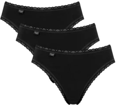 Sloggi Damen 24/7 Cotton Lace Tai C3p Slip, Schwarz, 44 EU