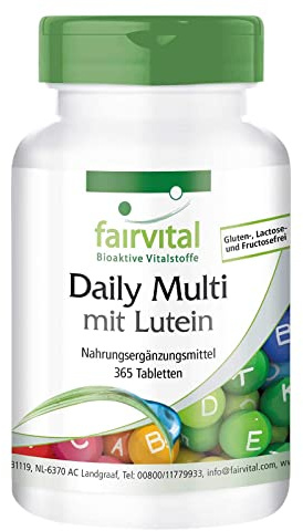Fairvital | Daily Multi - 365 comprimés - multivitamines & minéraux - précieuses vitamines A-Z & minéraux - système immunitaire, énergie & métabolisme (EFSA)
