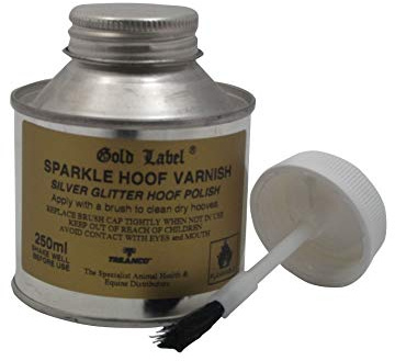 Gold Label Unisex's Sparkle Hoof Varnish, Silver, Regular