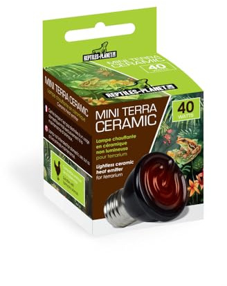 Reptiles Planet Lámpara de Calor Reptiles y Mini terrarios, de cerámica, 40 W