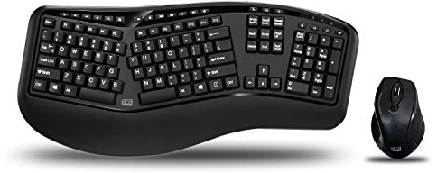 Adesso Truform Media 1500 trådlös laser mus och tangentbord Combo w/handleden resten- US engelska layout