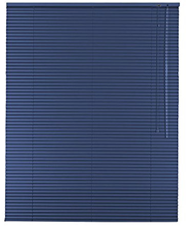 Original Easy-Shadow Aluminium Jalousie Jalousette Breite 130 x 100 cm Höhe in Farbe blau - Bedienseite rechts - Fensterjalousie Jalousien Alu-Jalousien Alu-Jalousetten Fenster Rollo Lamellenbreite 25 mm Lamellen / Maßanfertigung