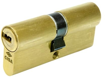 CISA 10E3000700000C5, Cilindro Europeo Asix, Ottone Smerigliato, 30/30 mm, 5 Chiavi