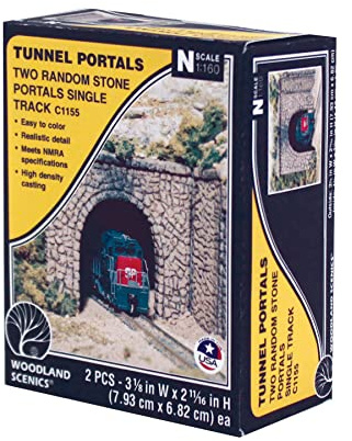 Woodland Scenics Random Stone N Scale Tunnel Portals