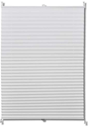 Plissee Faltrollo Rollo Sichtschutz Jalousie Plisseerollo Klemmen 50x125cm Weiß