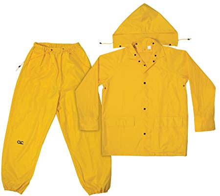 CLC Custom Leathercraft Rain Wear R1023X Yellow Polyester 3-Piece Rain Suit - 3XLarge
