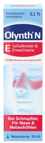 Olynth 0,1% N Schnupfen Dosierspray für Schulkinder ab 6 Jahren und Erwachsene - 10 ml Nasenspray