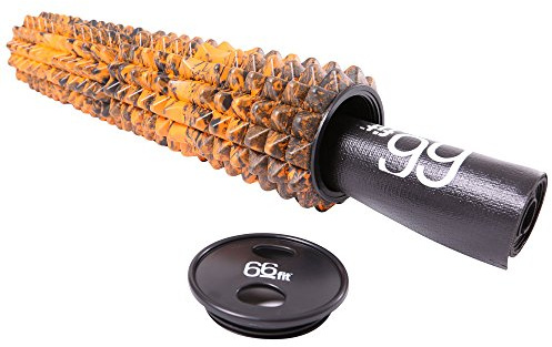 66fit Combi Pyramid Roller & Mat - Muscle Trigger Point Massage Exercise Therapy