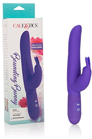 CalExotics Bounding Bunny - Waterproof Rabbit Vibrator Toy for Couples - Adult Sex Clitoral G Spot Massager – Purple