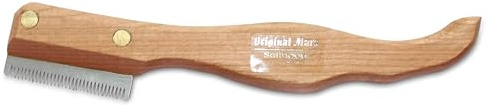 Mars Professional Dog Stripping Knife Grooming Tool with Ergonomic Handle, Specialty Double Usage, Made in Germany, Fine