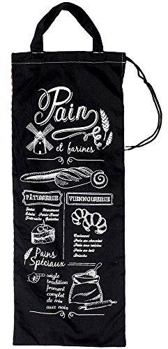 Promobo -Sac A Pain Imprimé Vintage Décor Bistrot Double Face Vichy