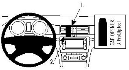 Brodit 854218 ProClip Halterung, schwarz