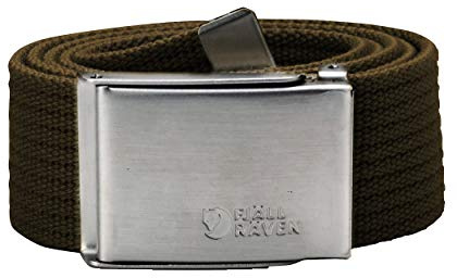Fjällräven Canvas Belt Oliv - Breiter kürzbarer Canvas Gürtel, Größe One Size - Farbe Dark Olive