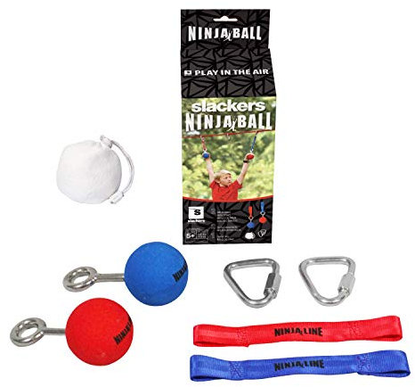 Slackers Ninja Balls, 2 zusätzliche Ninja Bälle für die Slackers Ninja Line, griffiges Kunstharz, 6,4cm Durchmesser, mit Befestigungsmaterial, 980023