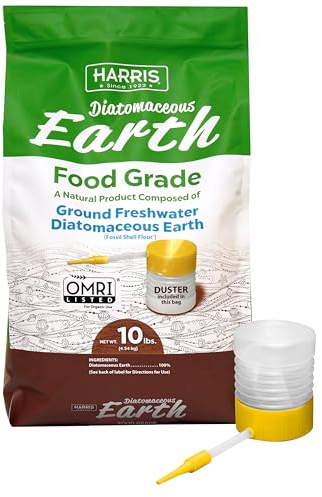 HARRIS Diatomaceous Earth Food Grade, 10lb with Powder Duster Included in The Bag