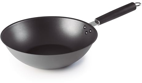 LACOR - 63729 - Wok Acero Antiadherente 28 cm - Negro