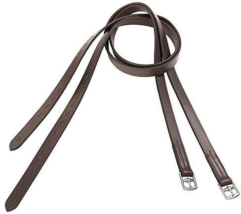 USG Correa de estribo Basic de piel, marrón, 120 cm