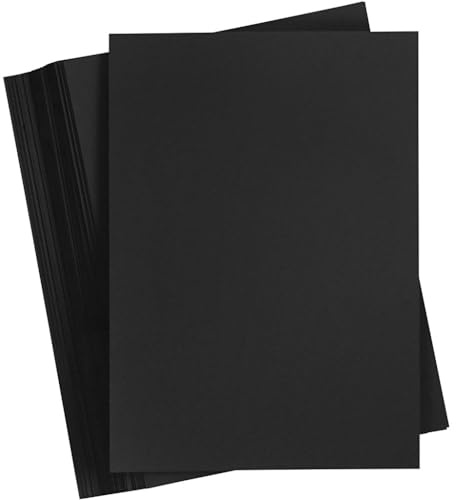 Cartoncino colorato, formato A3, 297 x 420 mm, 180 g, nero carbone, 100 fogli