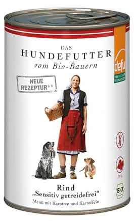 Defu Bio pour chien Doublure de Nourriture getreidefrei avec fin de vachette – Nourriture pour chien avec haute teneur viande de 87%