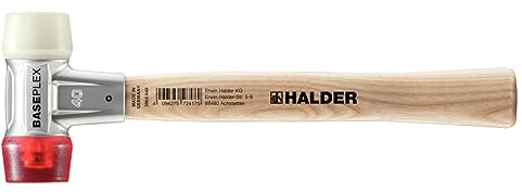 Baseplex Schonhammer, Nylon / Celluloseacetat mit Zinkdruckguss-Gehäuse und Holzstiel | D=40 mm | 3968.040