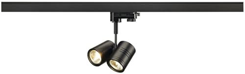 SLV faretto sistema trifase BIMA 2/ faretto, spot LED, faretto a plafone, sistema a binari, illuminazione di interni / GU10 50W nero