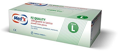 FZ Quality 2901860203 Guanti in Lattice con Polvere da Esplorazione Aql 1, Taglia Grande, Scatola da 100 Pezzi