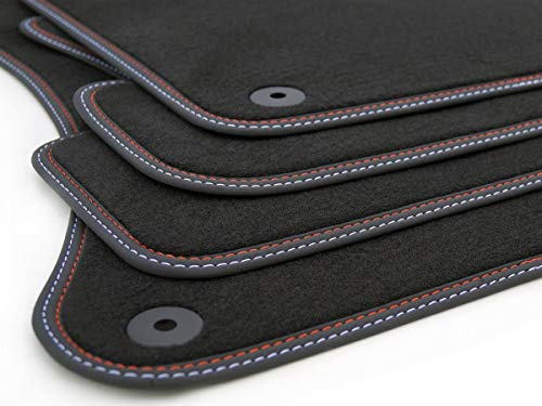 kh Teile Fußmatten pasend für Q5, Automatten Velours, Doppelnaht, 4-teilig